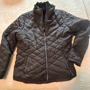 Free Country Women's Black Reversible Quilted Puffer Jacket